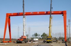 Mobile gantry cranes I-beam steel track