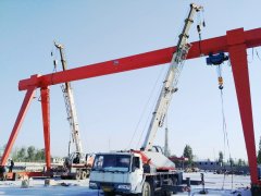 Mobile gantry crane installation preparation